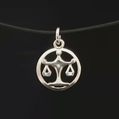 Small Silver Zodiac Charm: Libra