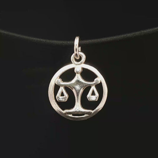 Small Silver Zodiac Charm: Libra