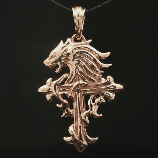 Final Fantasy 8 Squall Griever Pendant in Antique Bronze - Le Dragon Argenté