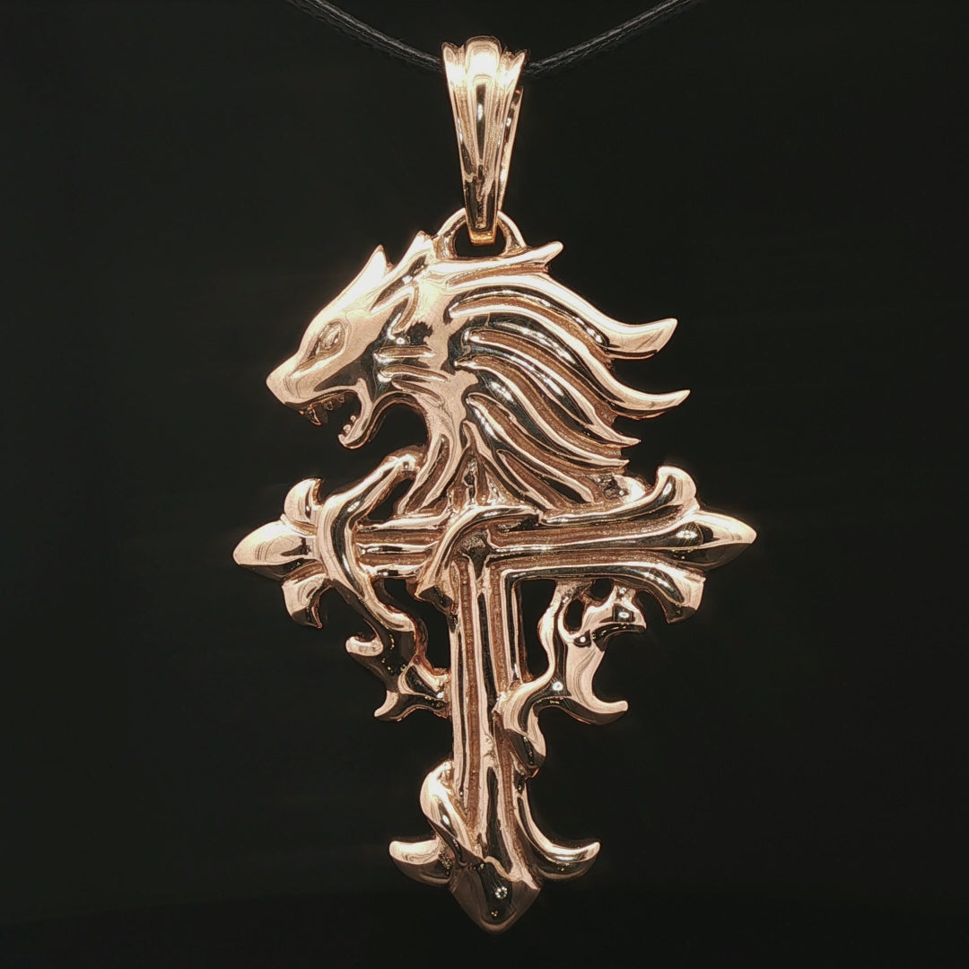 Final Fantasy 8 Squall Griever Pendant in Antique Bronze - Le Dragon Argenté