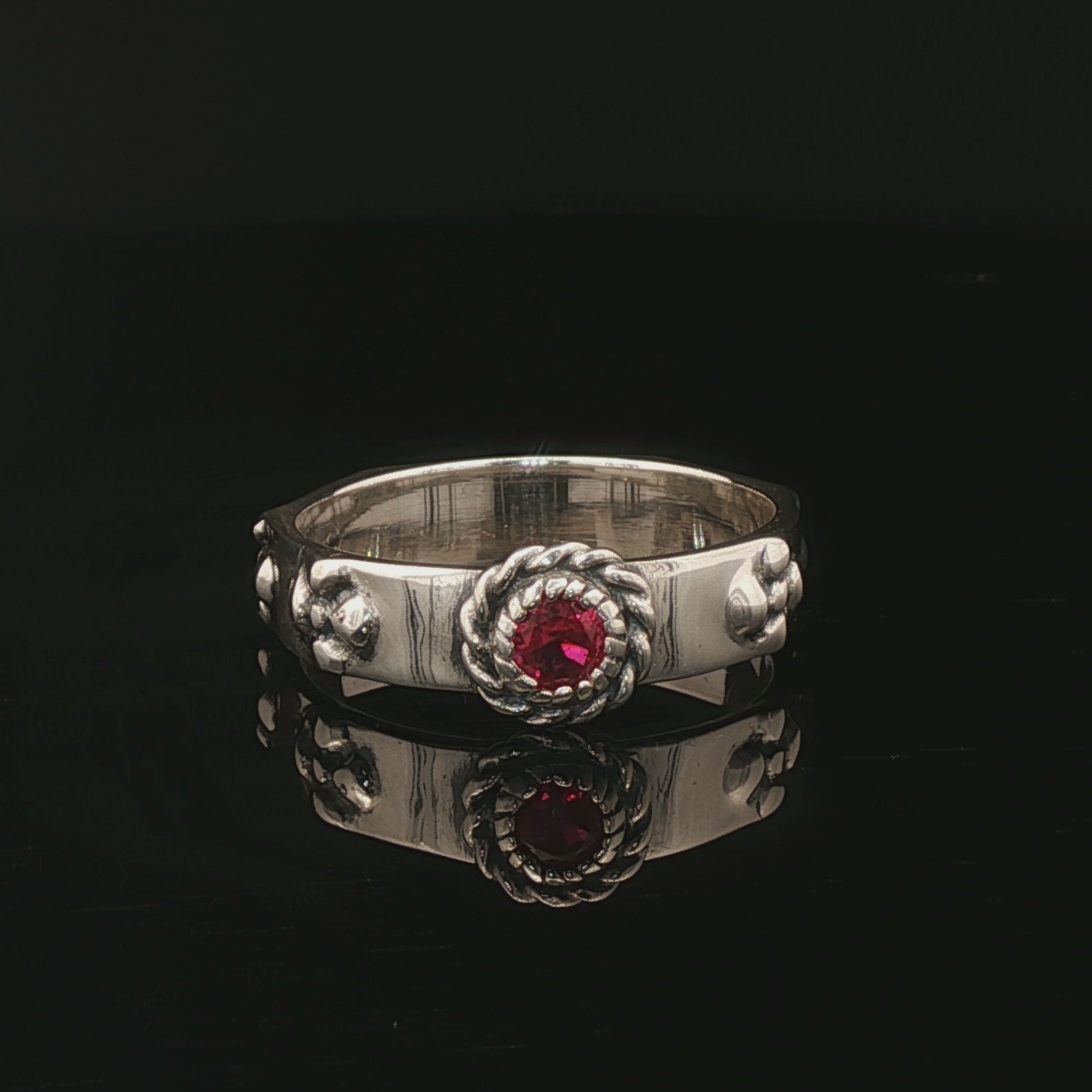 Howls Moving Castle Ring in Sterling Silver with Imitation Birthstone - Le Dragon Argenté