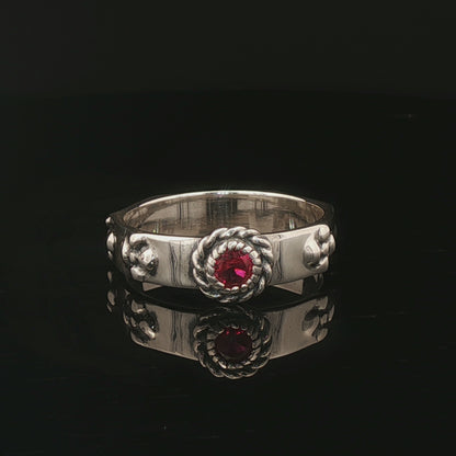 Howls Moving Castle Ring in Sterling Silver with Imitation Birthstone - Le Dragon Argenté