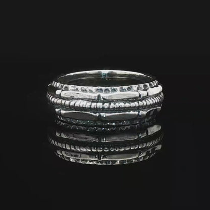 Alien Spine Band Ring