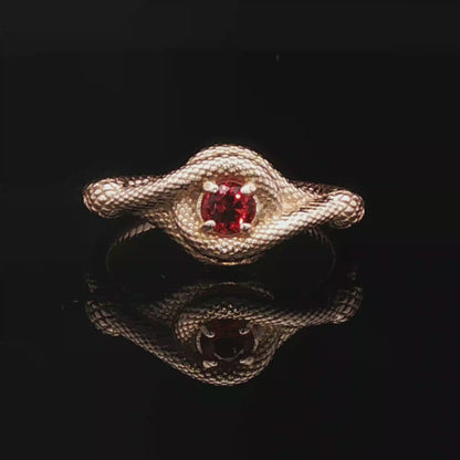 Bague Pierre de Naissance Éternité Double Serpent