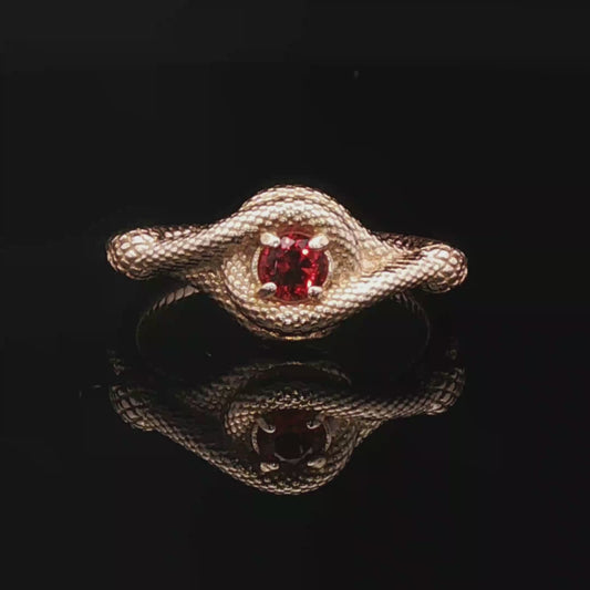 Bague Pierre de Naissance Éternité Double Serpent
