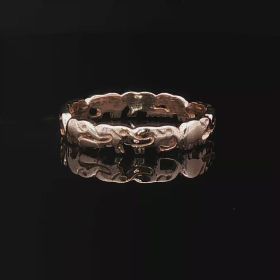 Parading Elephant Ring in  Antique Bronze - Le Dragon Argenté