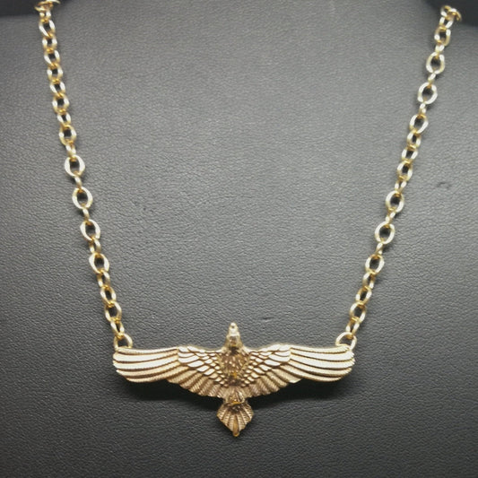 Raven Necklace in Antique Bronze - Le Dragon Argenté