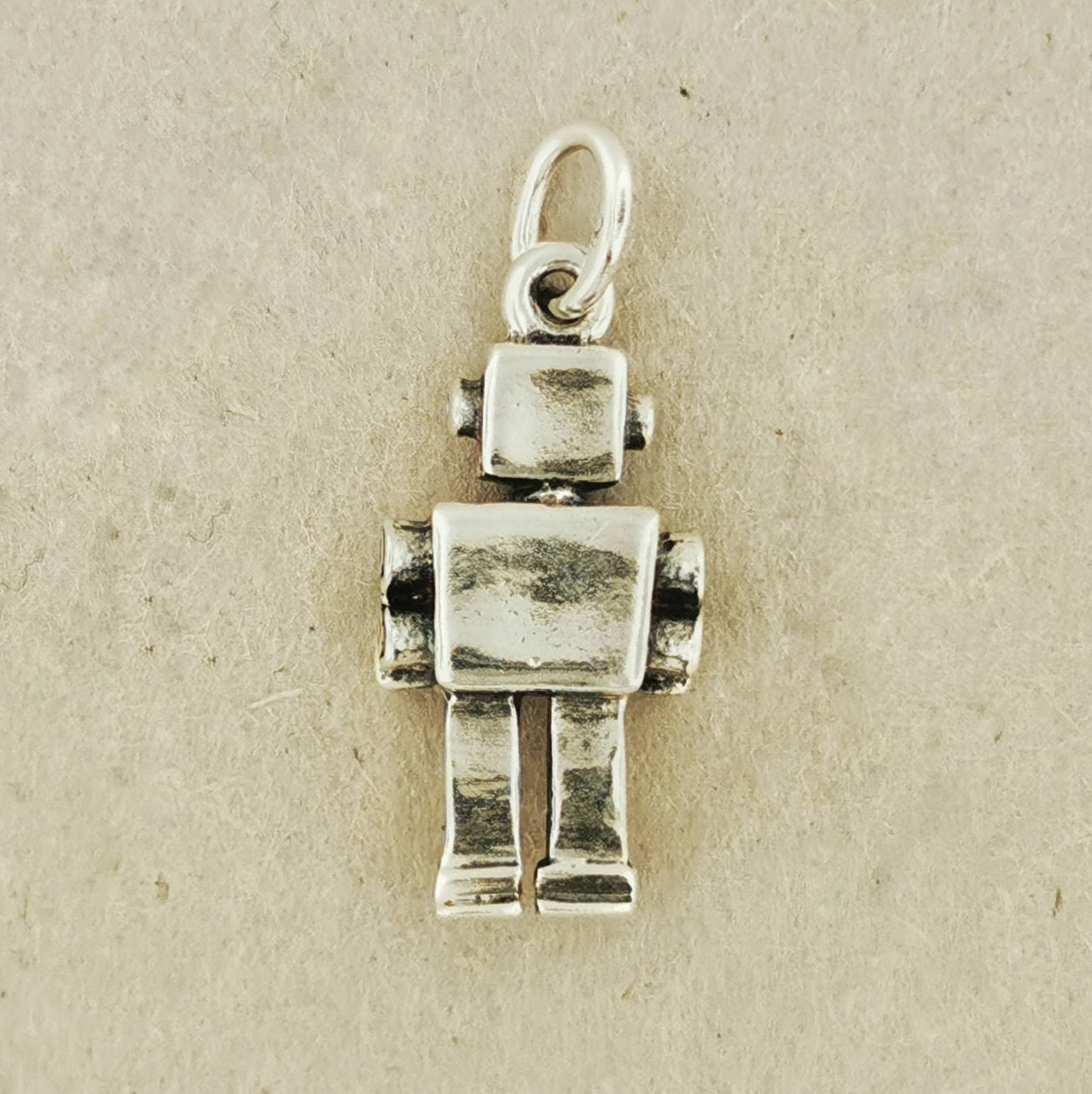 3d Robot Charm Pendant In Sterling Silver, Silver Robot Pendant, Silver Robot Charm, Silver Robot Charm Pendant, Robot Jewelry, Robot Jewellery, Retro Robot Pendant, 1950s Robot, 50s Robot, Vintage Robot Pendant, Robot Toy Pendant, Atomic Robot Pendant, Atomic Jewelry, Midcentury Robot, Sci-Fi Robot Pendant