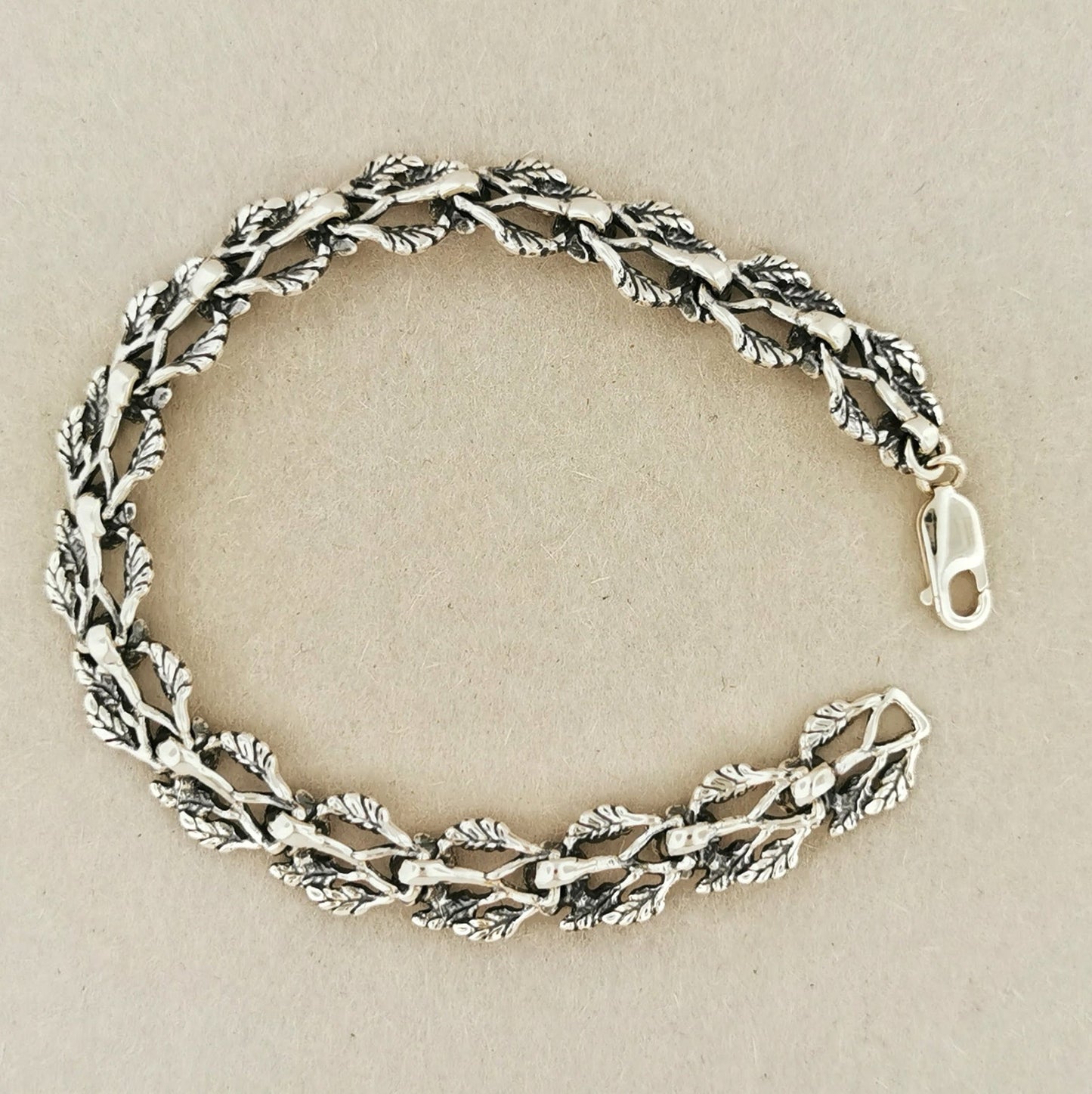 Rose Link Bracelet in Sterling Silver - Le Dragon Argenté