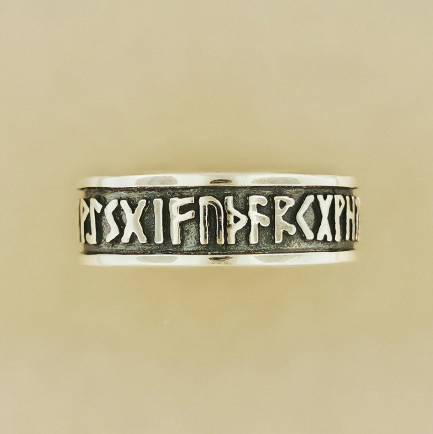Norse Rune Band in Sterling Silver or Antique Bronze, Runic Alphabet Ring, Silver Viking Ring, 925 Rune Ring, 925 Silver Rune Ring, Sterling Silver Rune Band Ring, Viking Rune Ring, Nordic Silver Band, Elder Futhark Sterling Silver Ring