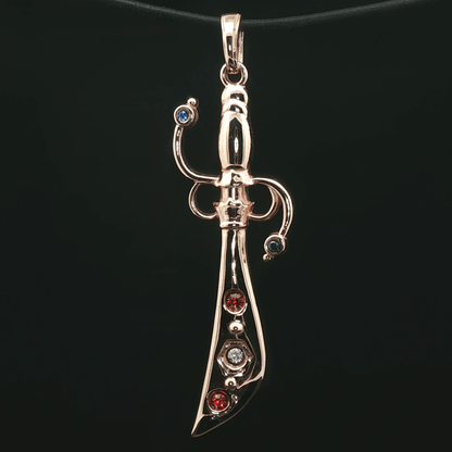 Sailor Uranus Sword Pendant in Antique Bronze - Le Dragon Argenté - Live Sale - 