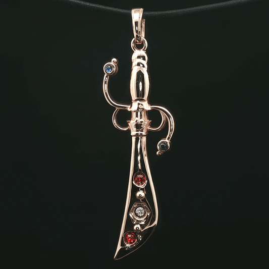 Sailor Uranus Sword Pendant in Antique Bronze - Le Dragon Argenté - Live Sale - 