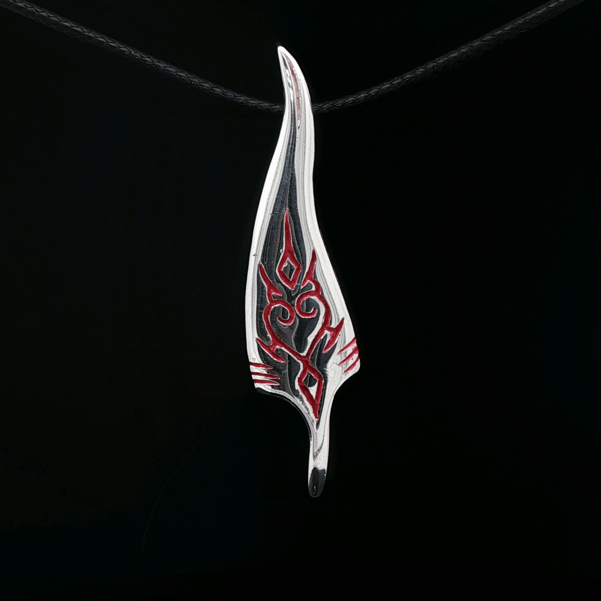 Memory Feather Pendant in Stainless Steel - Le Dragon Argenté