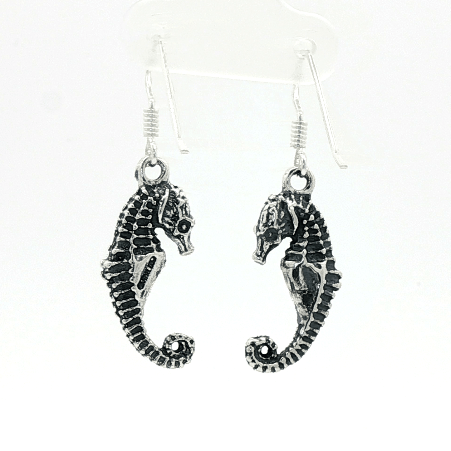 Seahorse Charm Earring Ocean Jewelry Beach Style Nautical Design Perfect Beach Lover Gift Marine Life Accessory Coastal Fashion Statement Summer Vacation Jewelry Sea Creature Charm Underwater Theme Collection Whimsical Ocean Style Beach