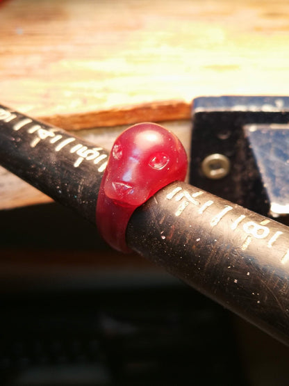 Seal Head Ring with Gemstone Eyes in Sterling Silver - Le Dragon Argenté