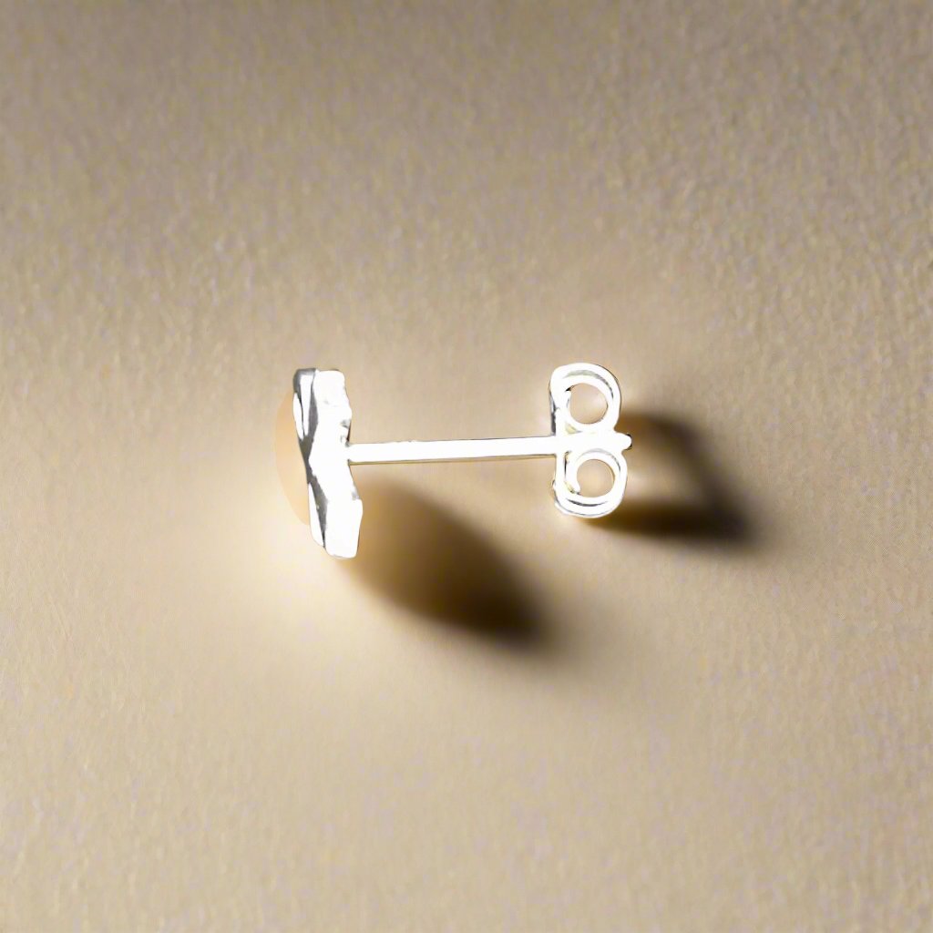 Silver Ankh Stud Earrings - Le Dragon Argenté