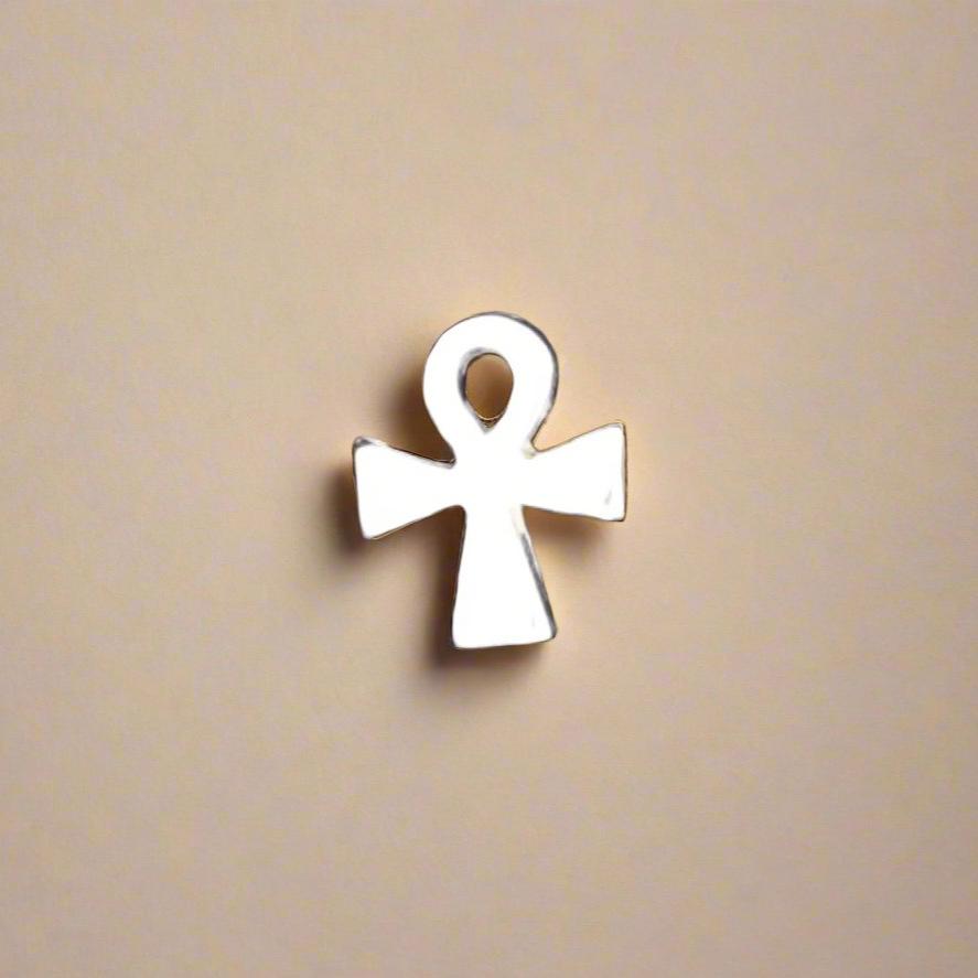 Silver Ankh Stud Earrings - Le Dragon Argenté