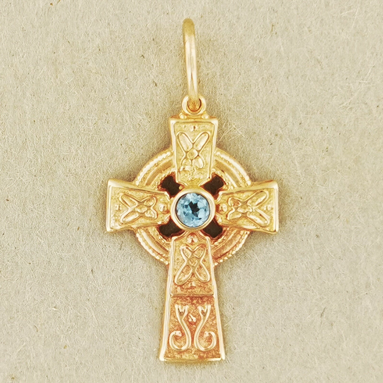 Small Celtic Cross with Gemstone in Sterling Silver or Antique Bronze, Birthstone Celtic Cross Pendant, Antique Bronze Celtic Cross Pendant, Irish Cross Birthstone Pendant, Bronze Celtic Cross Pendant, Antique Bronze Irish Jewelry