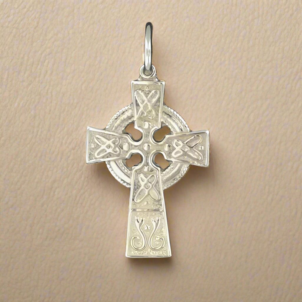 Small Celtic Cross in Gold Made to Order - Le Dragon Argenté