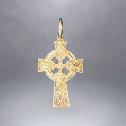 Small Celtic Cross in Sterling Silver or Antique Bronze - Le Dragon Argenté