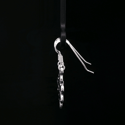 Small Endless Knot Charm Earrings in Sterling Silver - Le Dragon Argenté