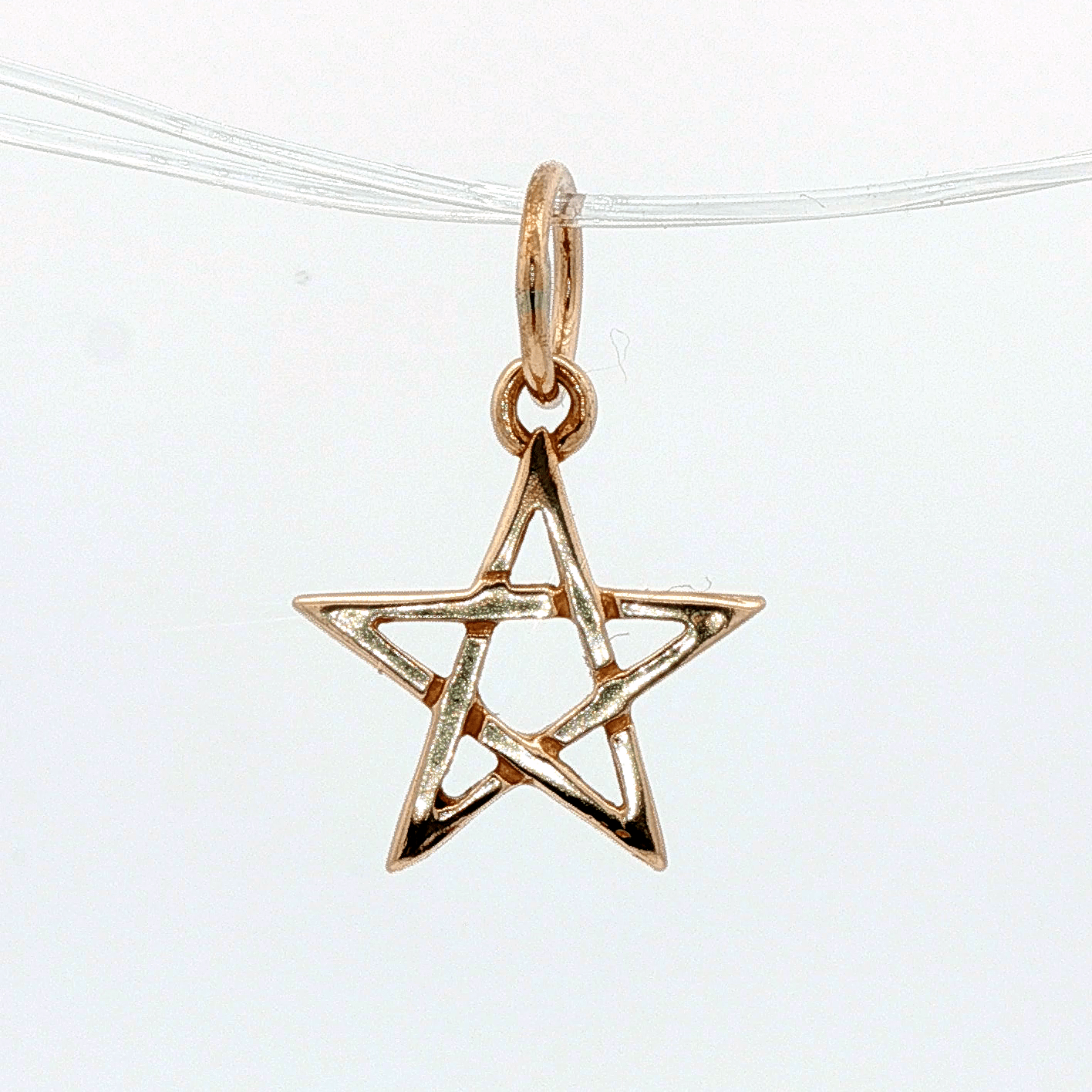 Small occult inspired pentagram necklace charm by Le Dragon Argenté