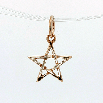 Small occult inspired pentagram necklace charm by Le Dragon Argenté