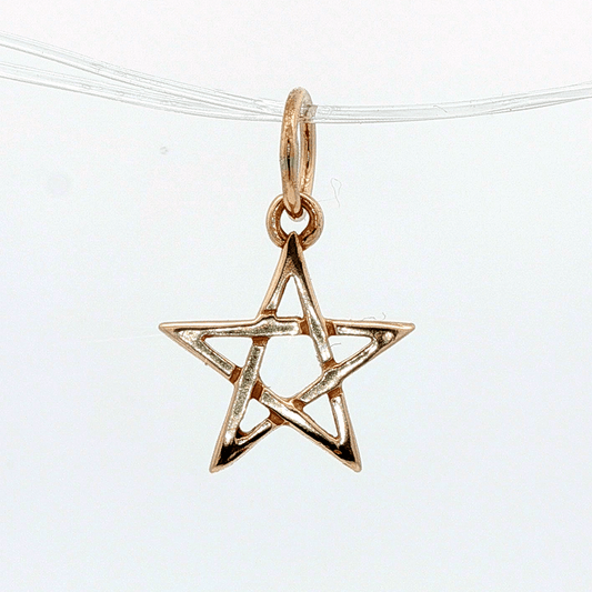 Small occult inspired pentagram necklace charm by Le Dragon Argenté