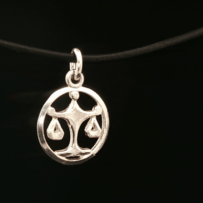 Small Silver Zodiac Charm: Libra - Le Dragon Argenté - Live Sale - 