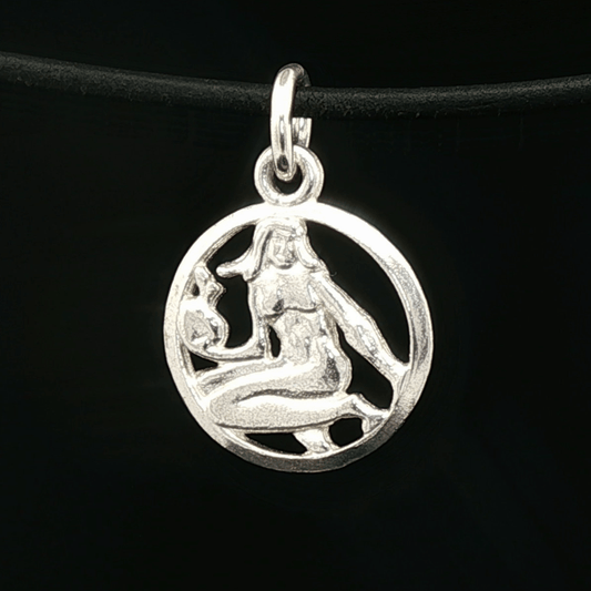 Small Silver Zodiac Charm: Virgo - Le Dragon Argenté - Live Sale - 
