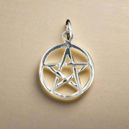 Small Two Sided Pentacle Pendant in Sterling Silver or Antique Bronze - Le Dragon Argenté