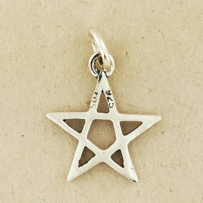 Small Pentagram Star Charm in Sterling Silver or Antique Bronze, Wiccan Pentacle Pendant, Wicca Pentacle Pendant, Silver Wicca Jewelry, Silver Wicca Jewellery, Bronze Wicca Jewelry, Bronze Wicca Jewellery, Sterling Silver Pentagram Pendant, Antique Bronze Pentagram Pendant, Silver Esoteric Jewelry, Silver Esoteric Jewellery, Antique Bronze Esoteric Jewelry, Antique Bronze Esoteric Jewellery, Silver Pagan Pendant, Bronze Pagan Pendant, Witch Aesthetic Jewelry, Silver Star Pendant, Bronze Star Pendant