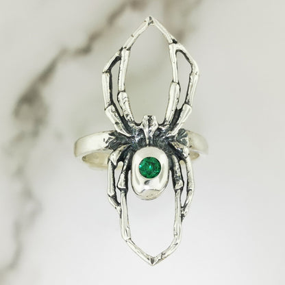May birthstone CZ gothic 3D design perfect for fans of gothic fashion Halloween or witchy jewelry.- Le Dragon Argenté