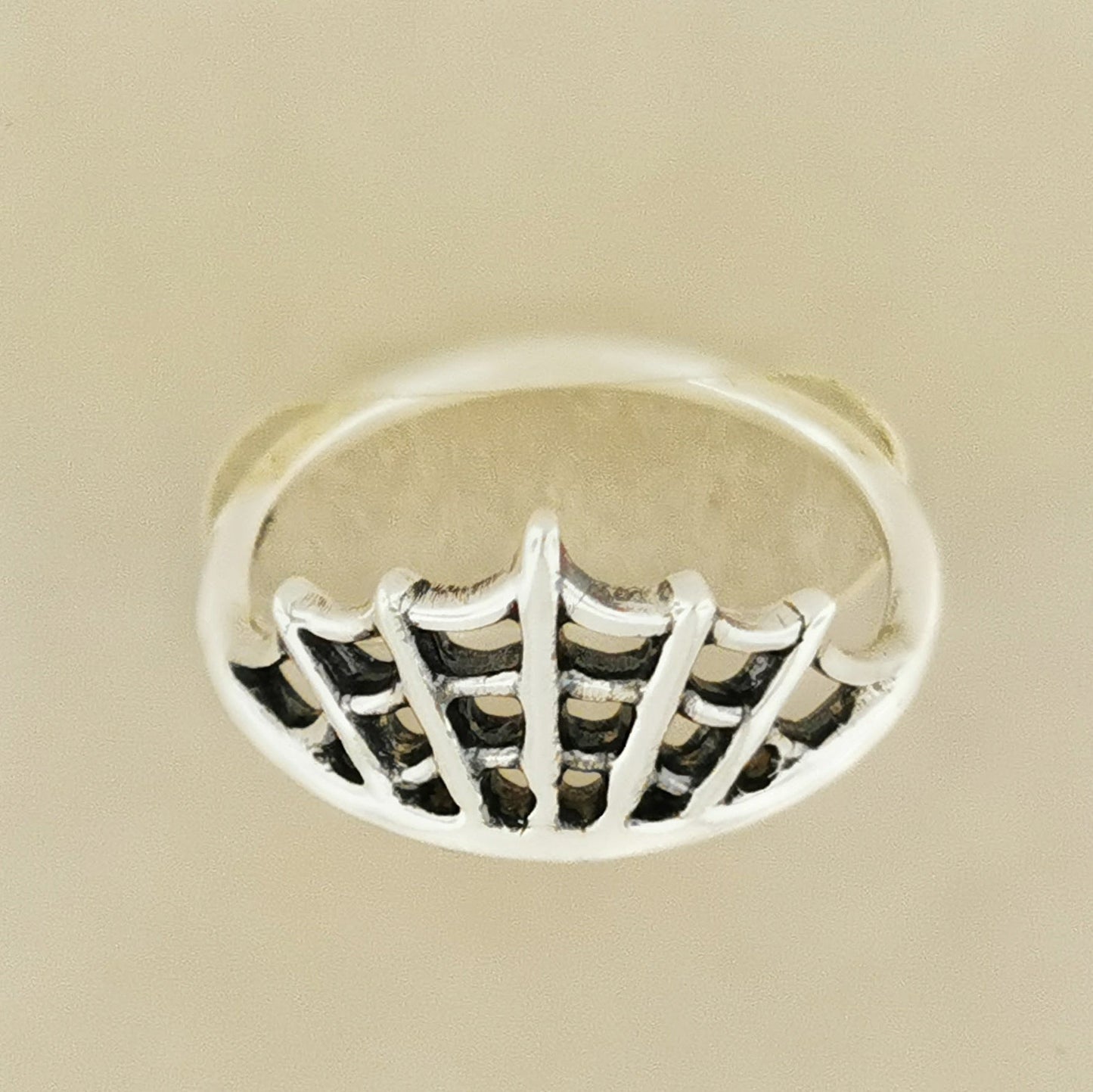 Spiderweb Ring in Sterling Silver or Antique Bronze - Le Dragon Argenté