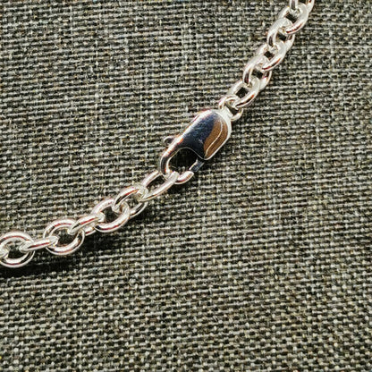 Sterling Silver 6mm Oval Trace Cable Style Chain - Le Dragon Argenté