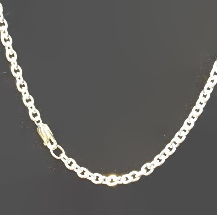 Sterling Silver 6mm Oval Trace Cable Style Chain - Le Dragon Argenté