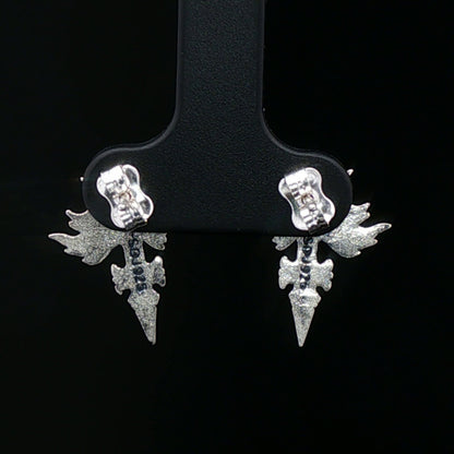 Sterling Silver Gaming Jewelry Final Fantasy Griever Lion Crest Earring Handcrafted Video Game Accessory JRPG Merchandise Solid 925 Silver Stud Daily Wear Gamer Gift Premium Quality Design Final Fantasy VIII SeeD Symbol Convention Jewelry