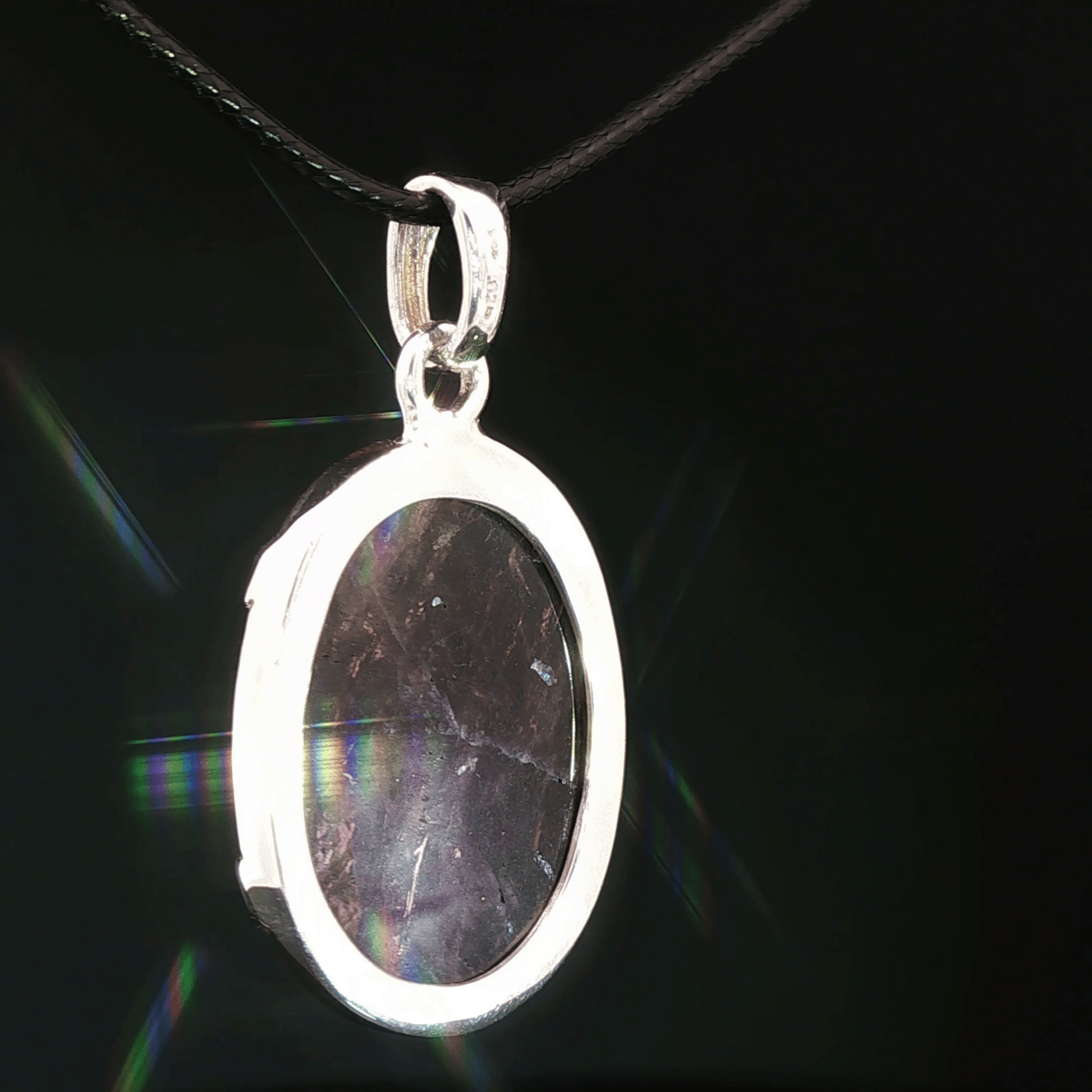 Sterling Silver Gemstone Pendant With Brazil Amethyst - Le Dragon Argenté - Live Sale - 