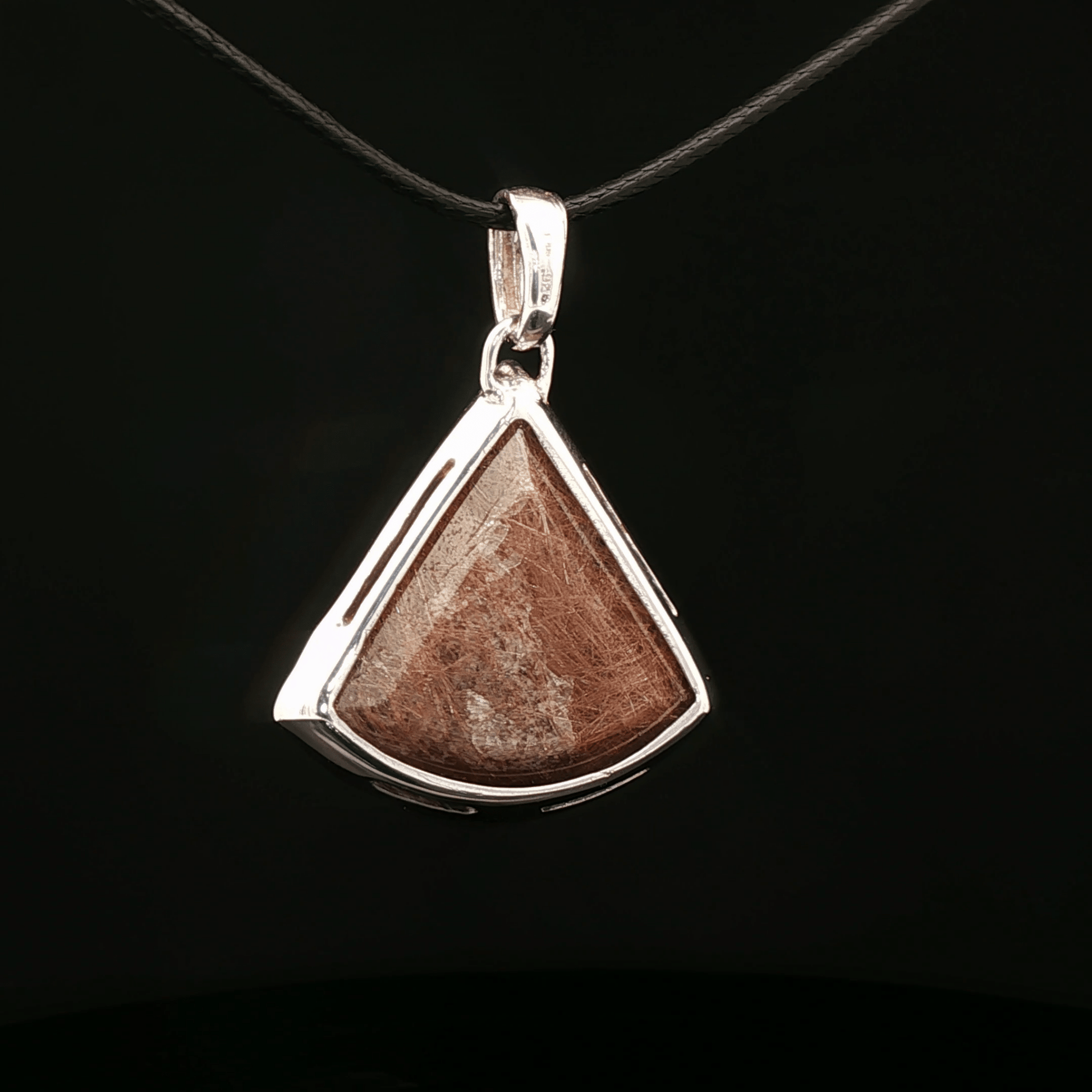 Sterling Silver Gemstone Pendant With Rutile Quartz - Le Dragon Argenté - Live Sale - 