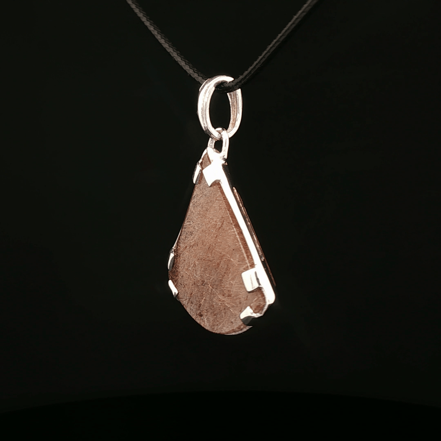 Sterling Silver Gemstone Pendant With Rutile Quartz - Le Dragon Argenté - Live Sale - 