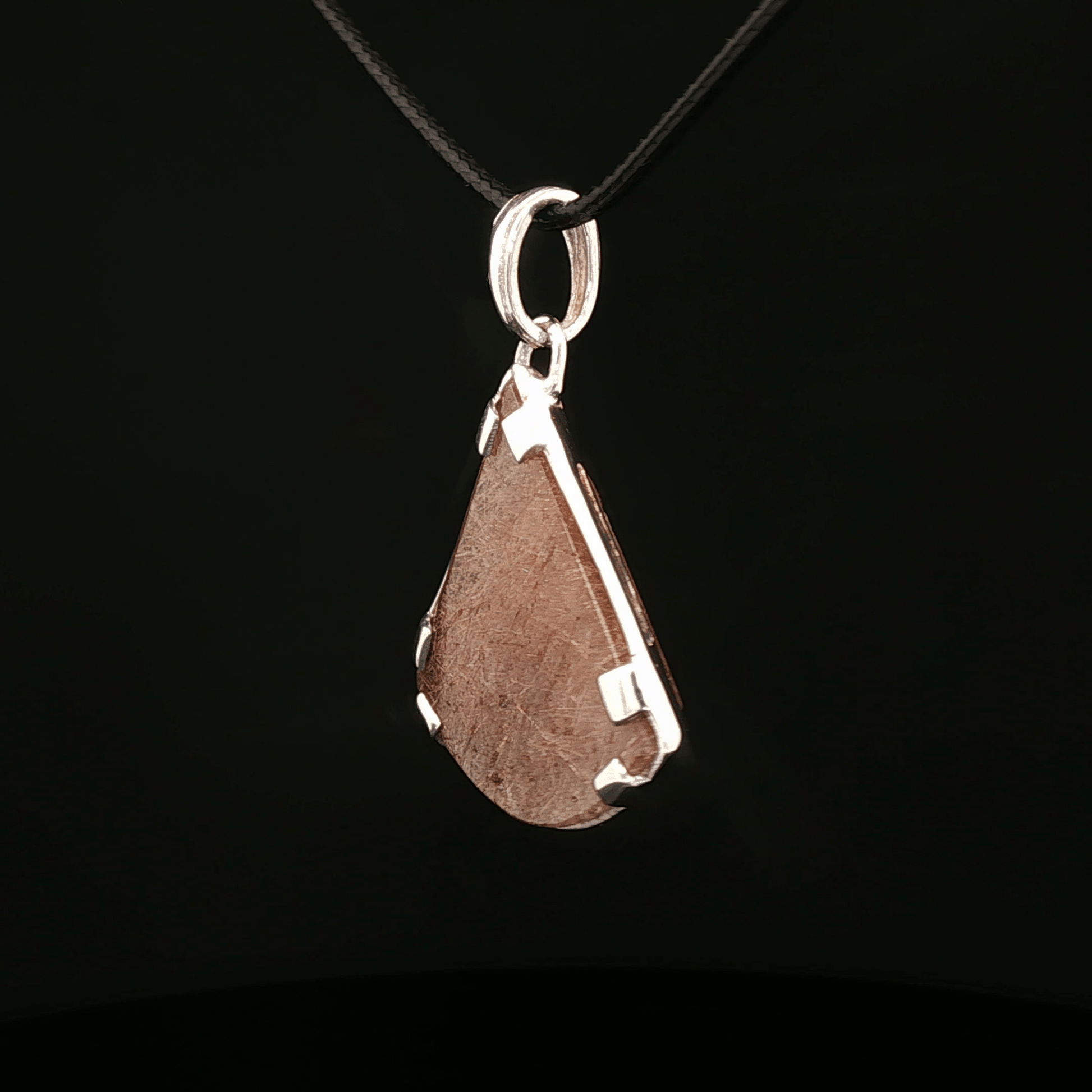 Sterling Silver Gemstone Pendant With Rutile Quartz - Le Dragon Argenté - Live Sale - 