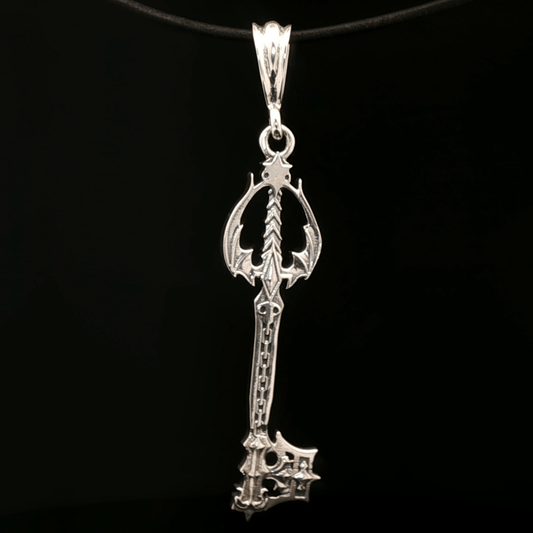 Sterling Silver New Oblivion Keyblade Pendant - Le Dragon Argenté - Live Sale - 