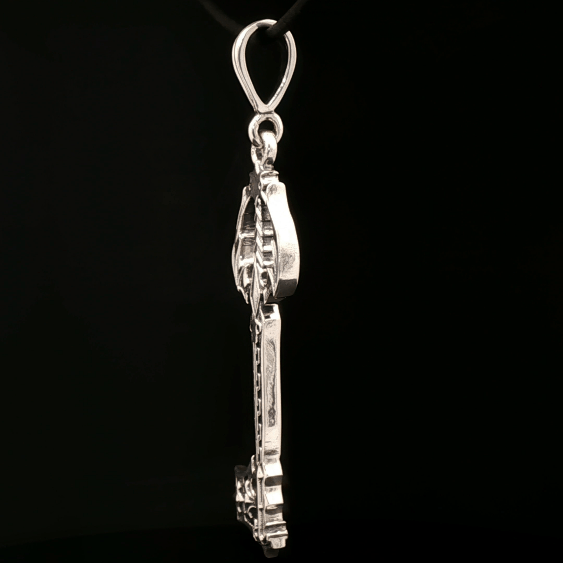 Sterling Silver New Oblivion Keyblade Pendant - Le Dragon Argenté - Live Sale - 