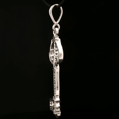 Sterling Silver New Oblivion Keyblade Pendant - Le Dragon Argenté - Live Sale - 