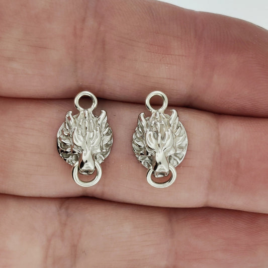 Stud Earrings To Dangle Earrings Upgrade in Sterling Silver - Le Dragon Argenté