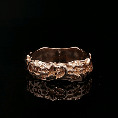 Sun, Moon, & Star Band in Antique Bronze - Le Dragon Argenté