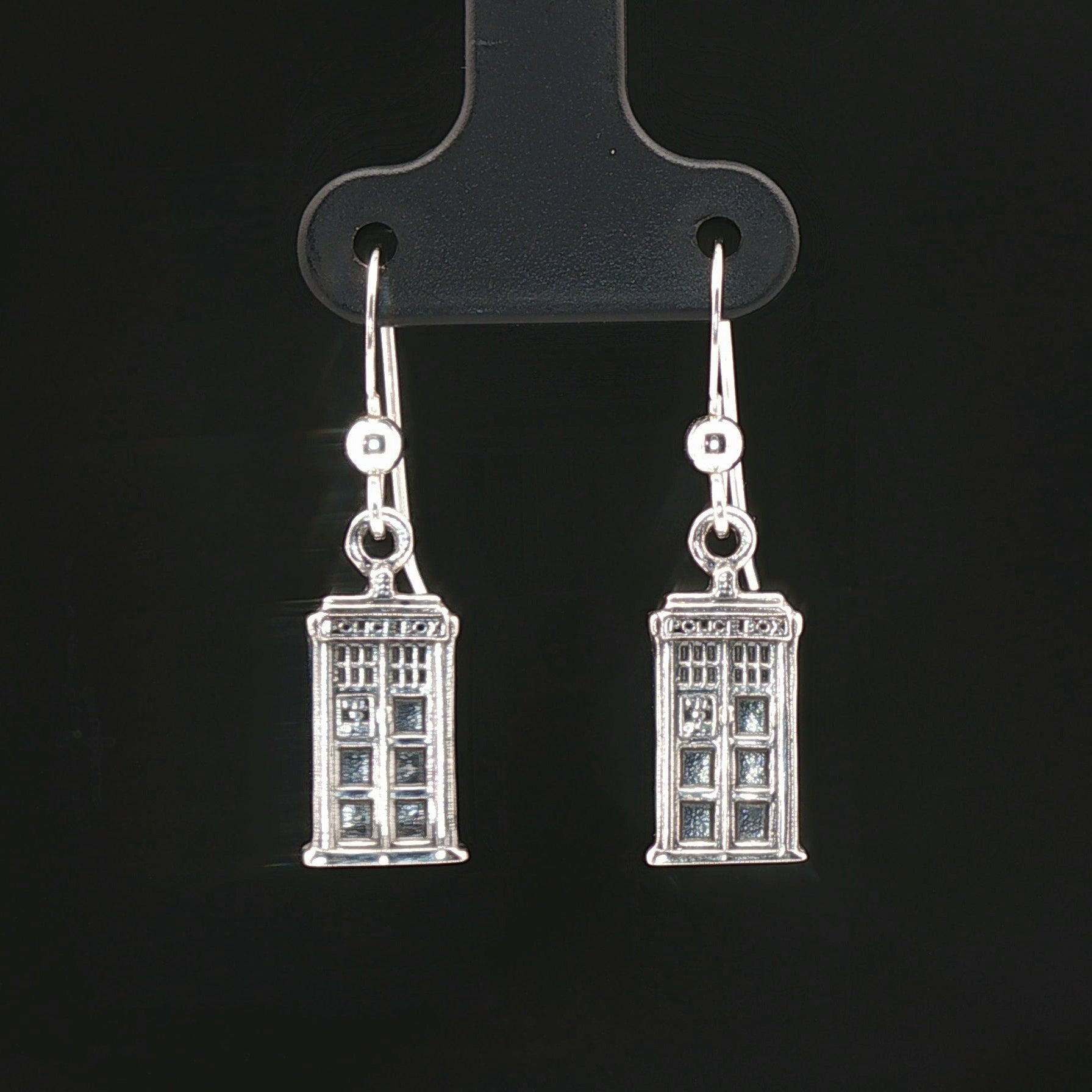 Tardis Charm Earrings - Le Dragon Argenté