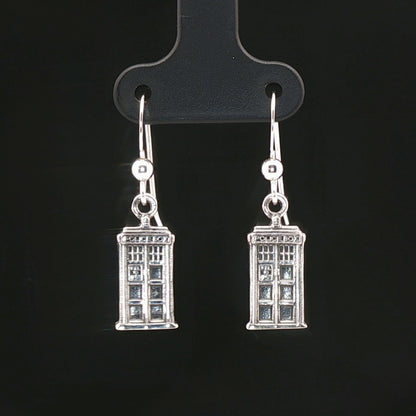 Tardis Charm Earrings - Le Dragon Argenté