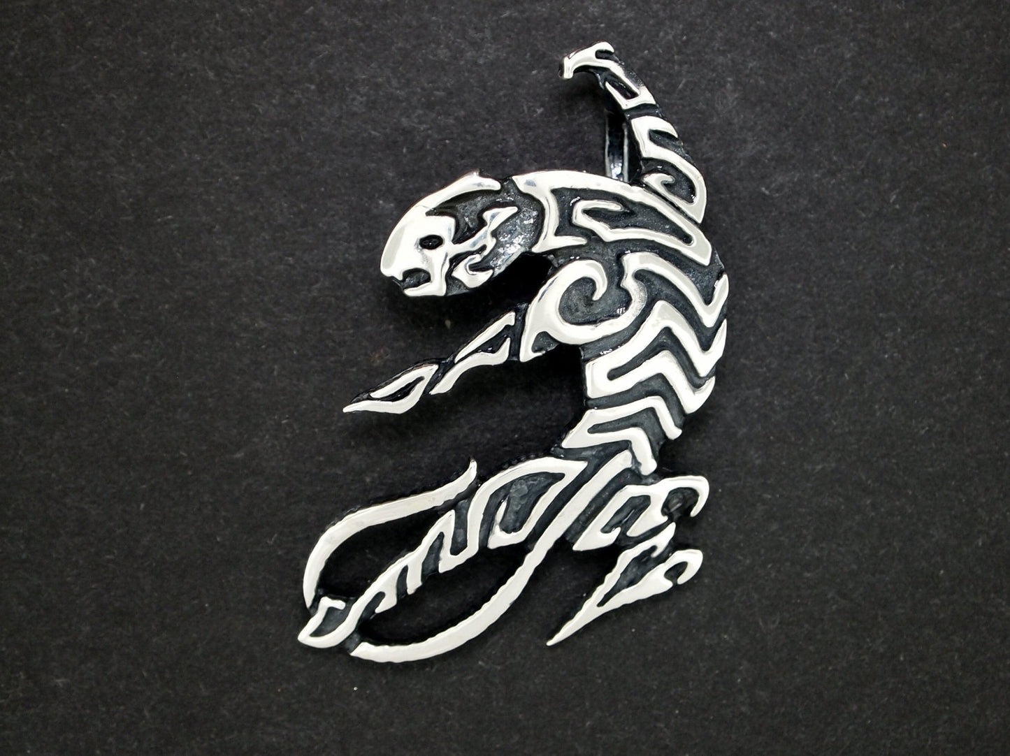 Tribal Animal Pendant in Sterling Silver or Antique Bronze - Le Dragon Argenté