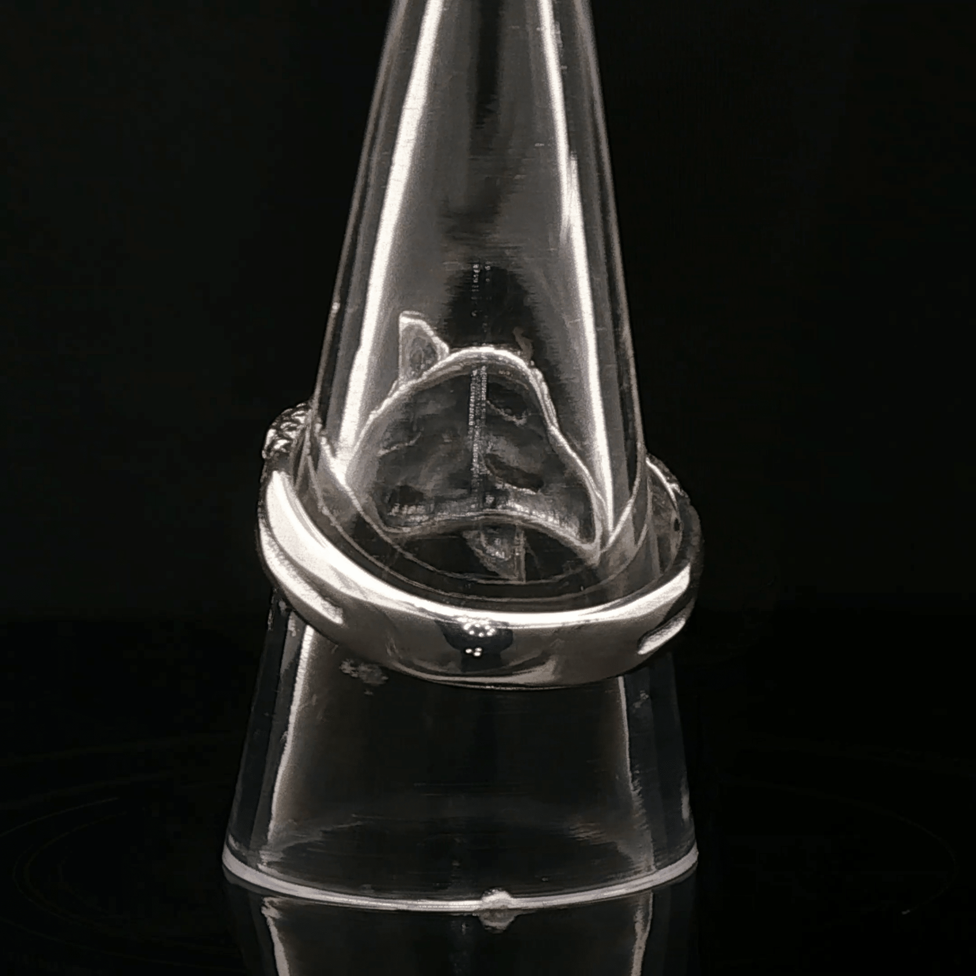 Twin Coiled Snakes Ring with Gemstones in Sterling Silver - Le Dragon Argenté